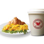 Favourite Croissant Scrambled Egg And Coffee