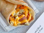 Eggs Chapati Hot Dog with Cheese
