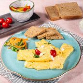 Egg Omelet Stuffed With Cheese