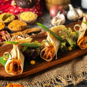 Chicken Paratha Tikka Tacos