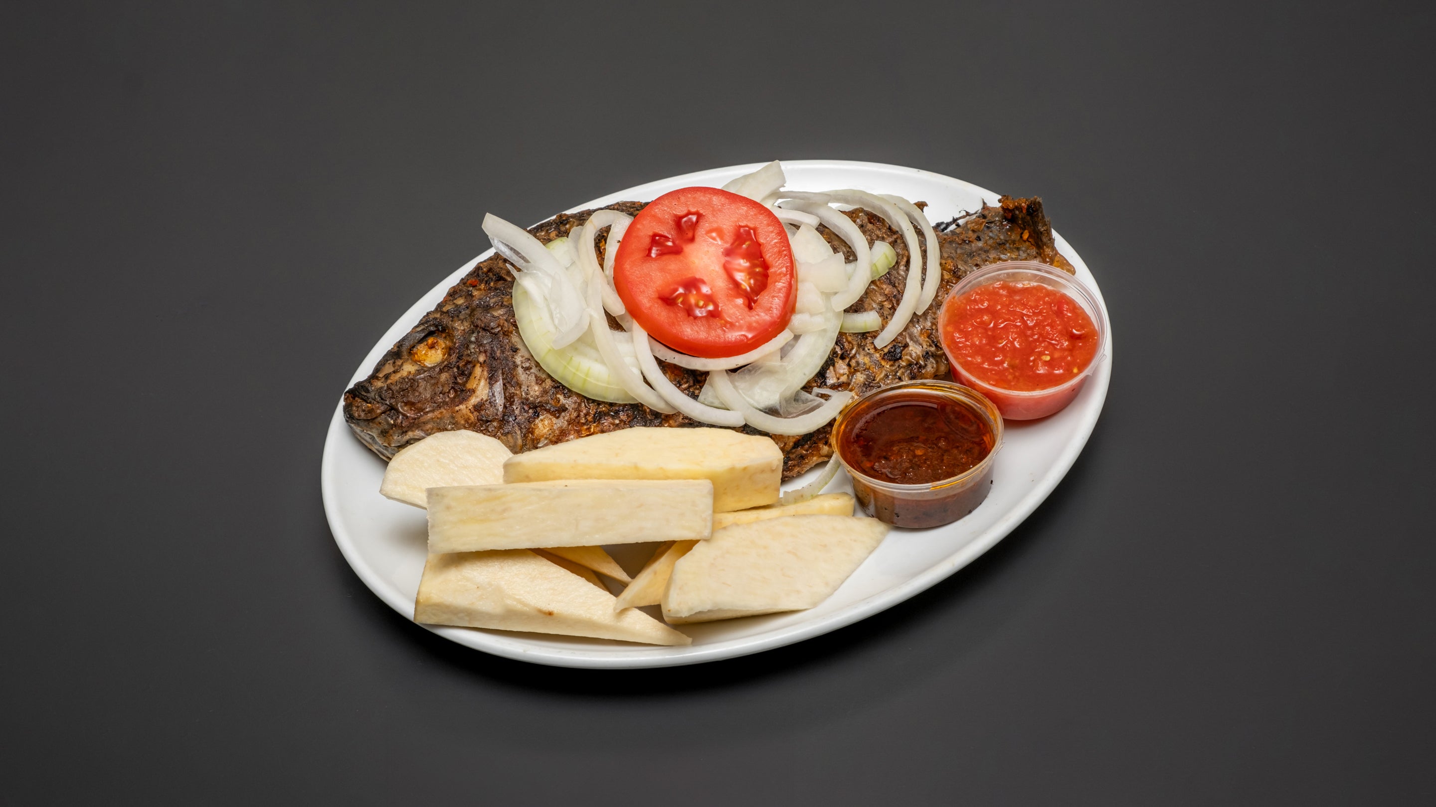 Fried Yam with Tilapia