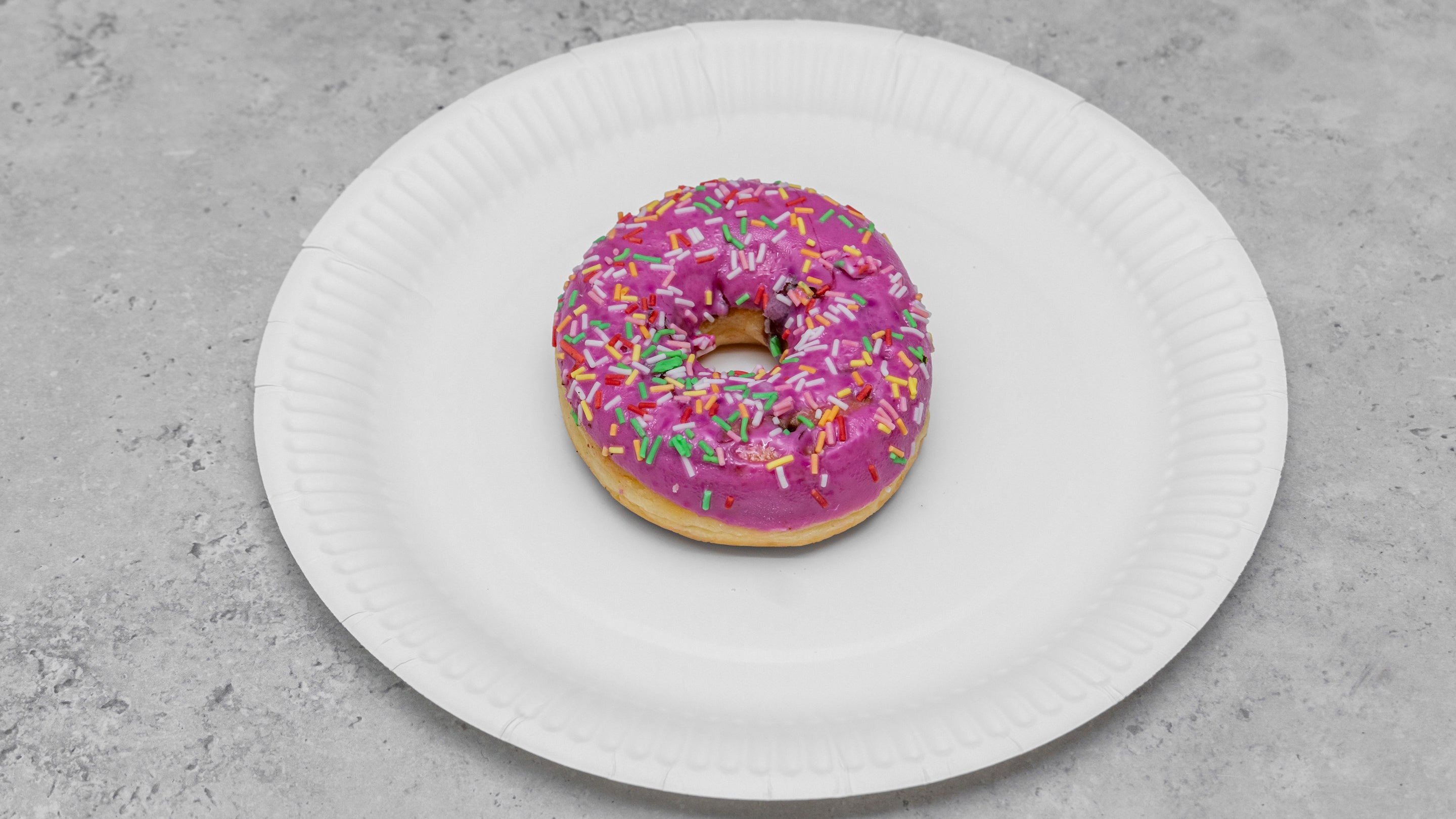 Strawberry Sprinkled Jam filled Doughnut