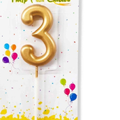 Number Three Candle