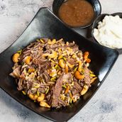 Stuffed lamb with oriental rice