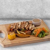 Chicken Steak With Roasted Vegetables And Mixed Salad