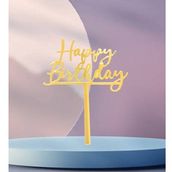 Gold Happy Birthday Phrase
