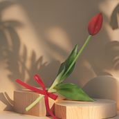 Single Red Artificial Tulip 1816