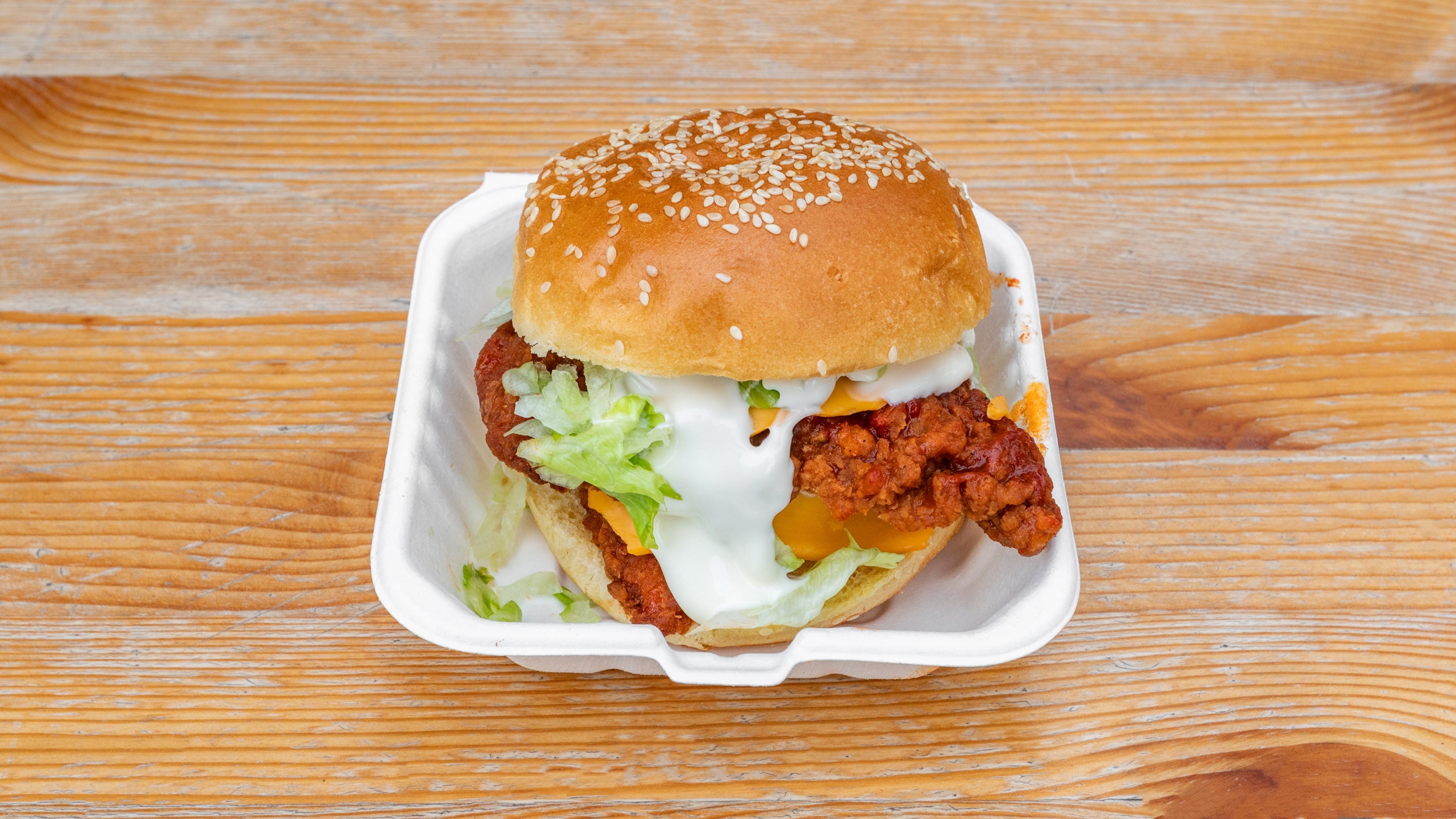 Spicy Dipped Chicken Burger