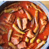 Okra with Meat Casserole