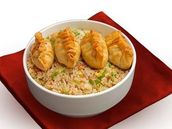 Spicy Chaofan With Dumplings