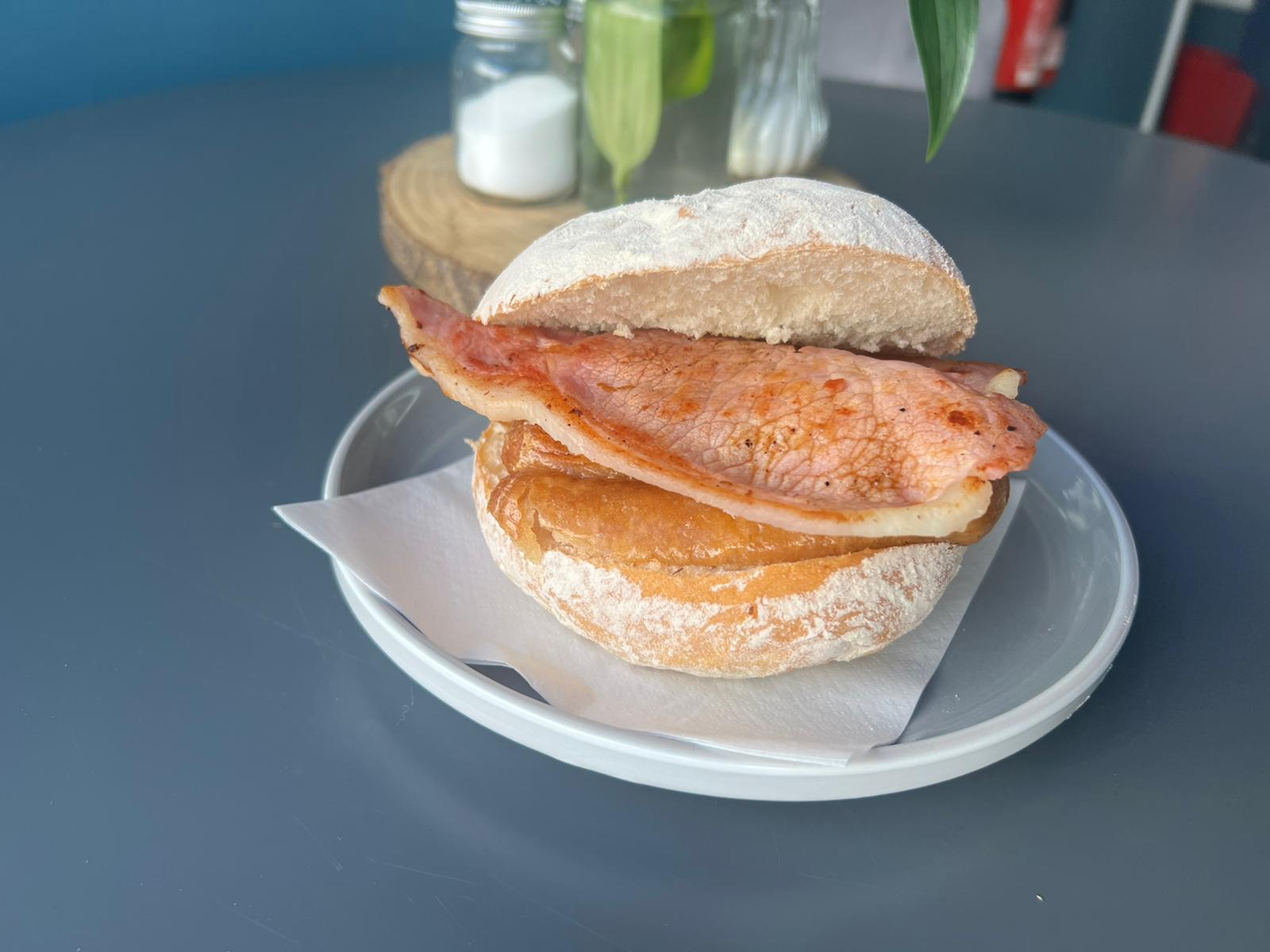 Sausage and Bacon Bap