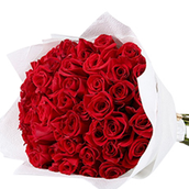 50 Flowers Red Roses Bouquet 9