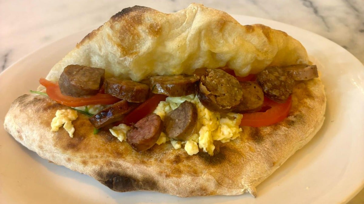 Fresh Sausages From Napoli & Scrambled eggs