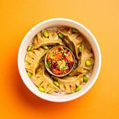 Chicken Dumpling Kimchi bowl