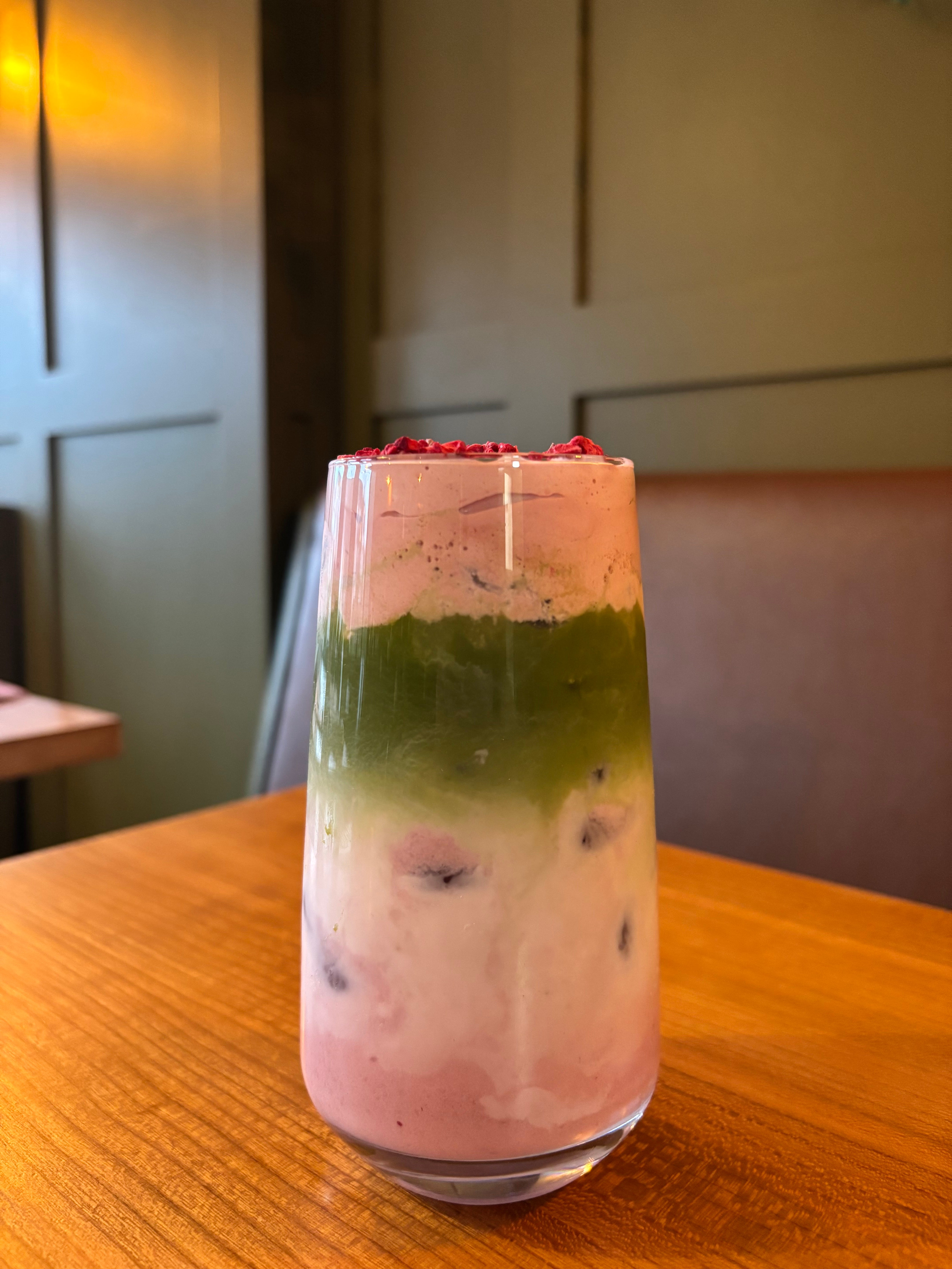 Iced Strawberry & Vanilla Matcha