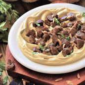 Hummus With Meat Big Plate