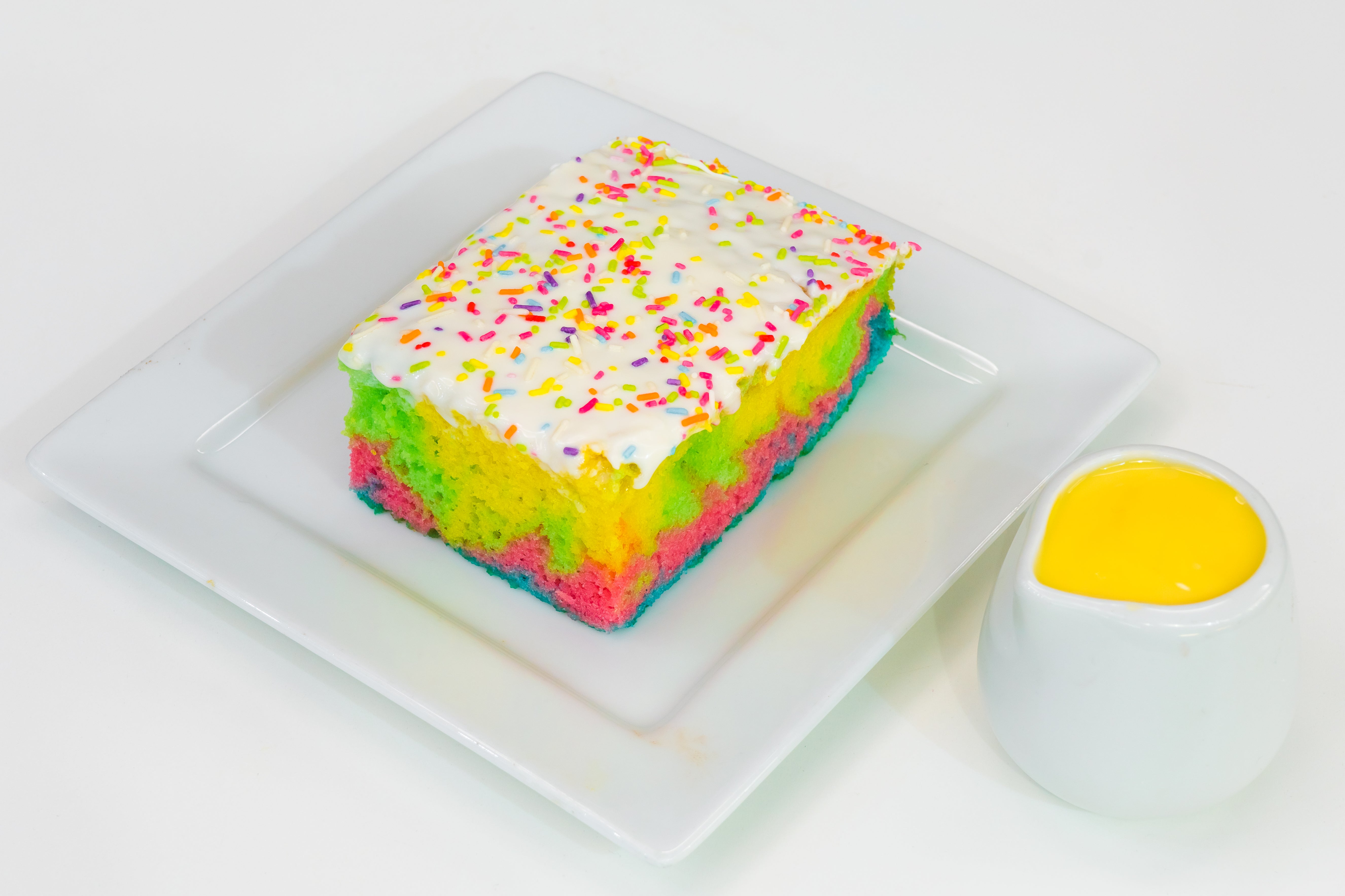Rainbow Icing Sponge Cake