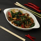Stir Fried Garlic Hot Basil Beef