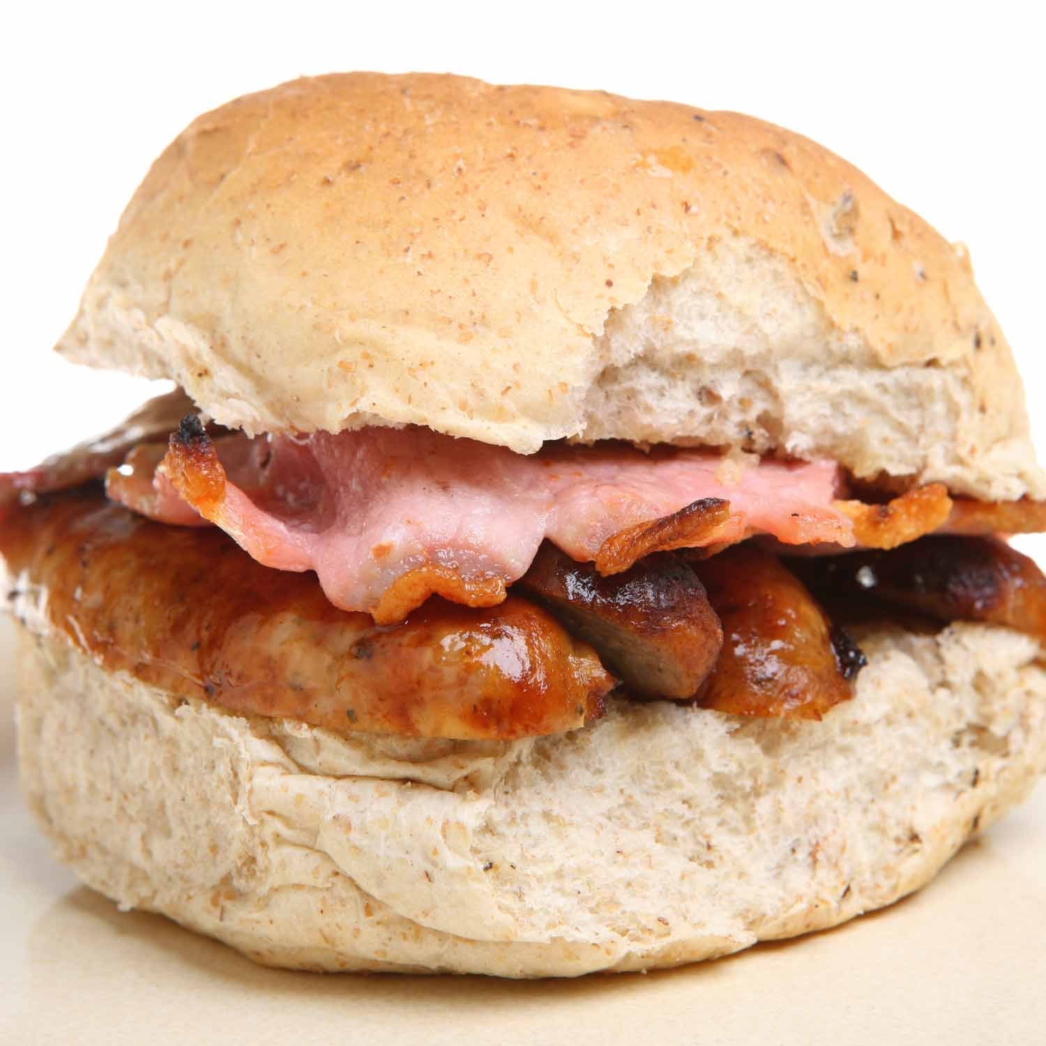 Sausage & Bacon Bap