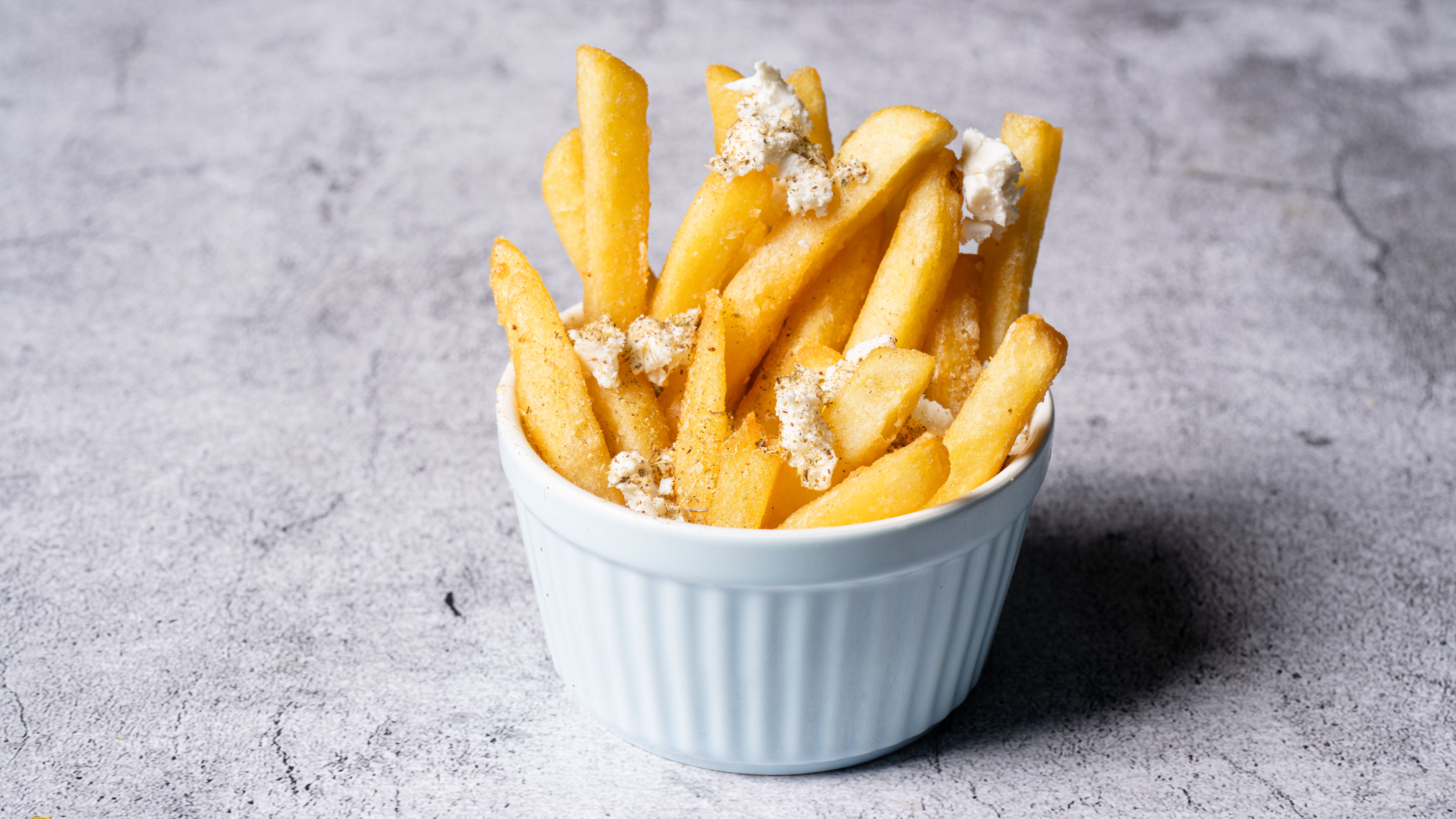 Feta Fries and Hummus