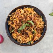 VEG DUM BIRYANI WITH SALAN and RAITA