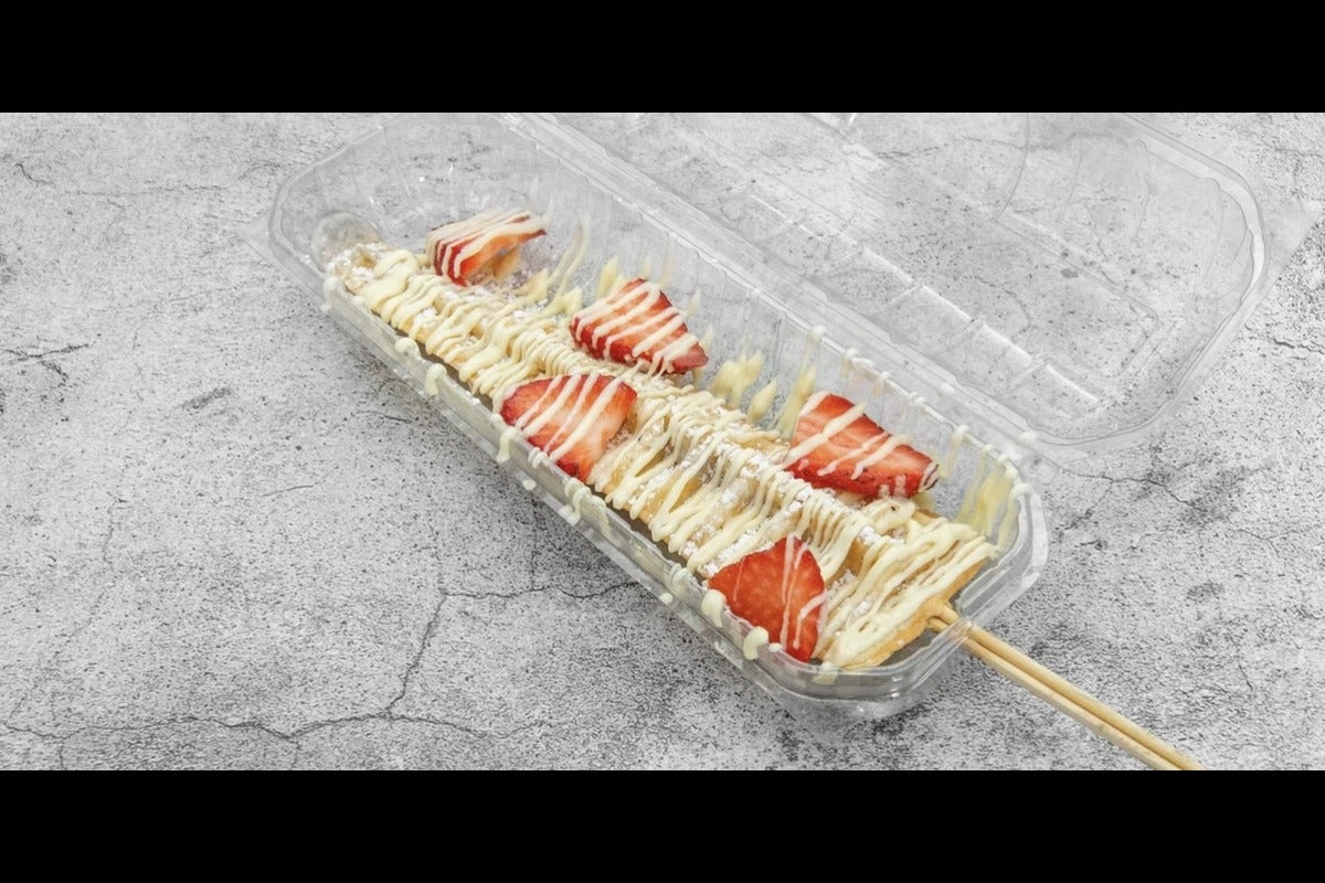 Strawberry & White Chocolate Waffle Pop