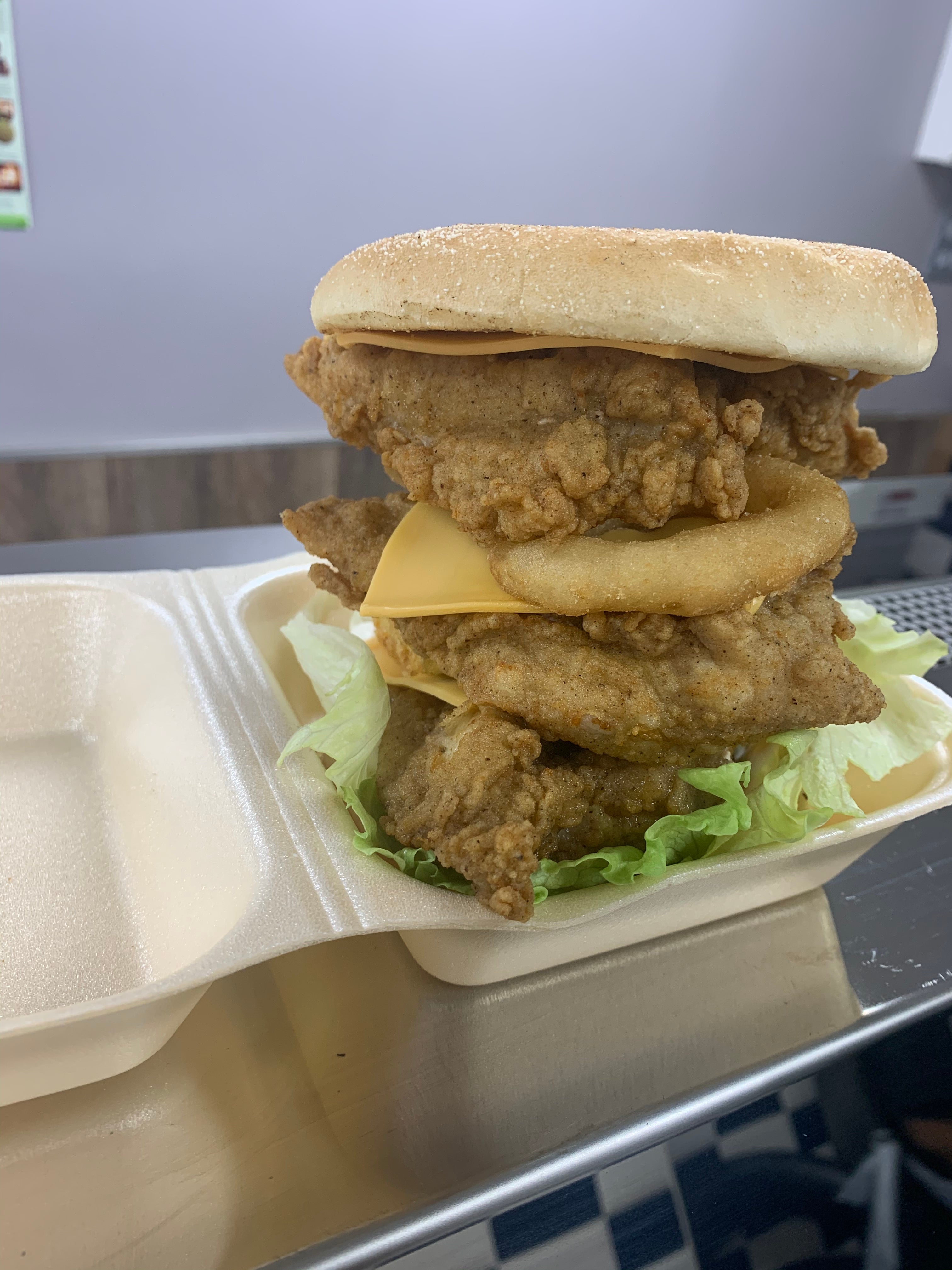 Double Chicken Tower Burger