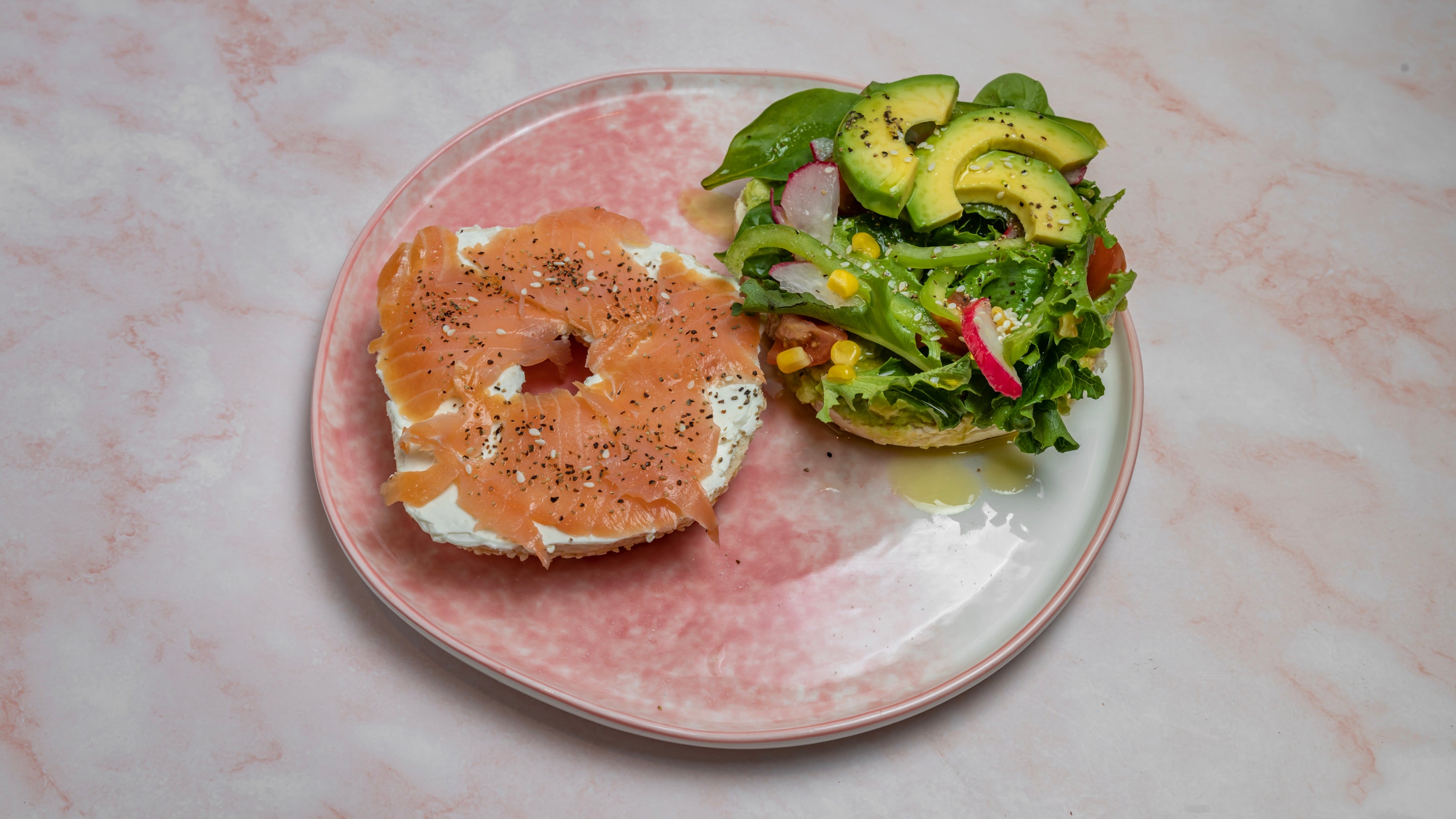Smoked Salmon with Avocado and Cream Cheese