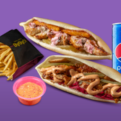 1 London Chicken Shawarma + 1 White Shish Tawook 