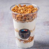 Premium Yogurt with Granola, Walnut, Cinnamon, And Flower Seeds