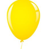 Yellow Helium Balloon