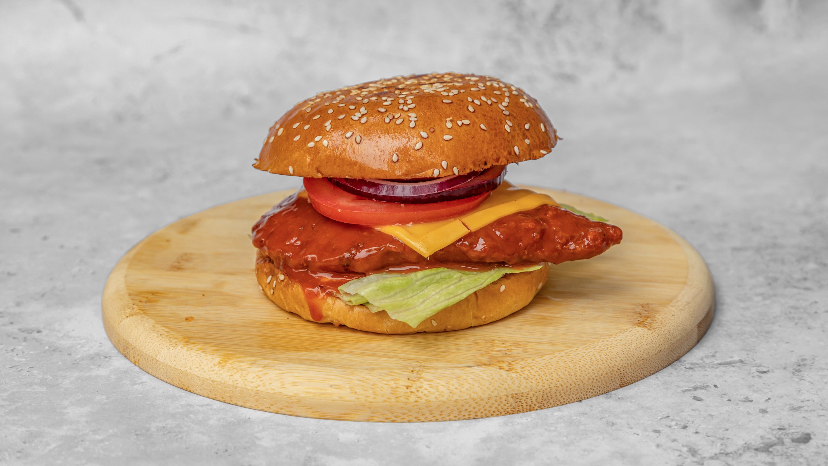 Spicy Butter milk chicken burger