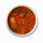 Broth Okra, Potatoes And Tomatoes