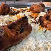 Quarter Shawaya chicken with Bukhari rice