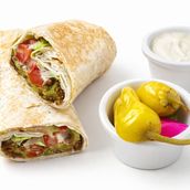 Falafel sandwich in Saj bread