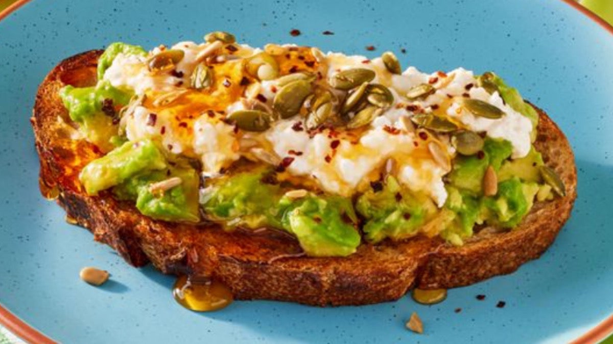 Avocado, Egg Toast and Salmon Breakfast