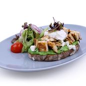 Avo Toast, Chargrilled Chicken