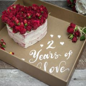Heart Red Velvet Roses On Top