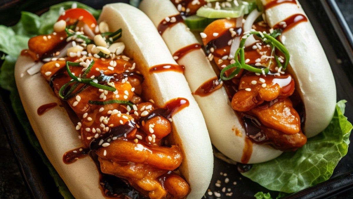 Caramel Chicken Bao Bun