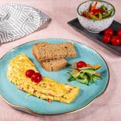 Cheesy Egg And Vegetable Omelet