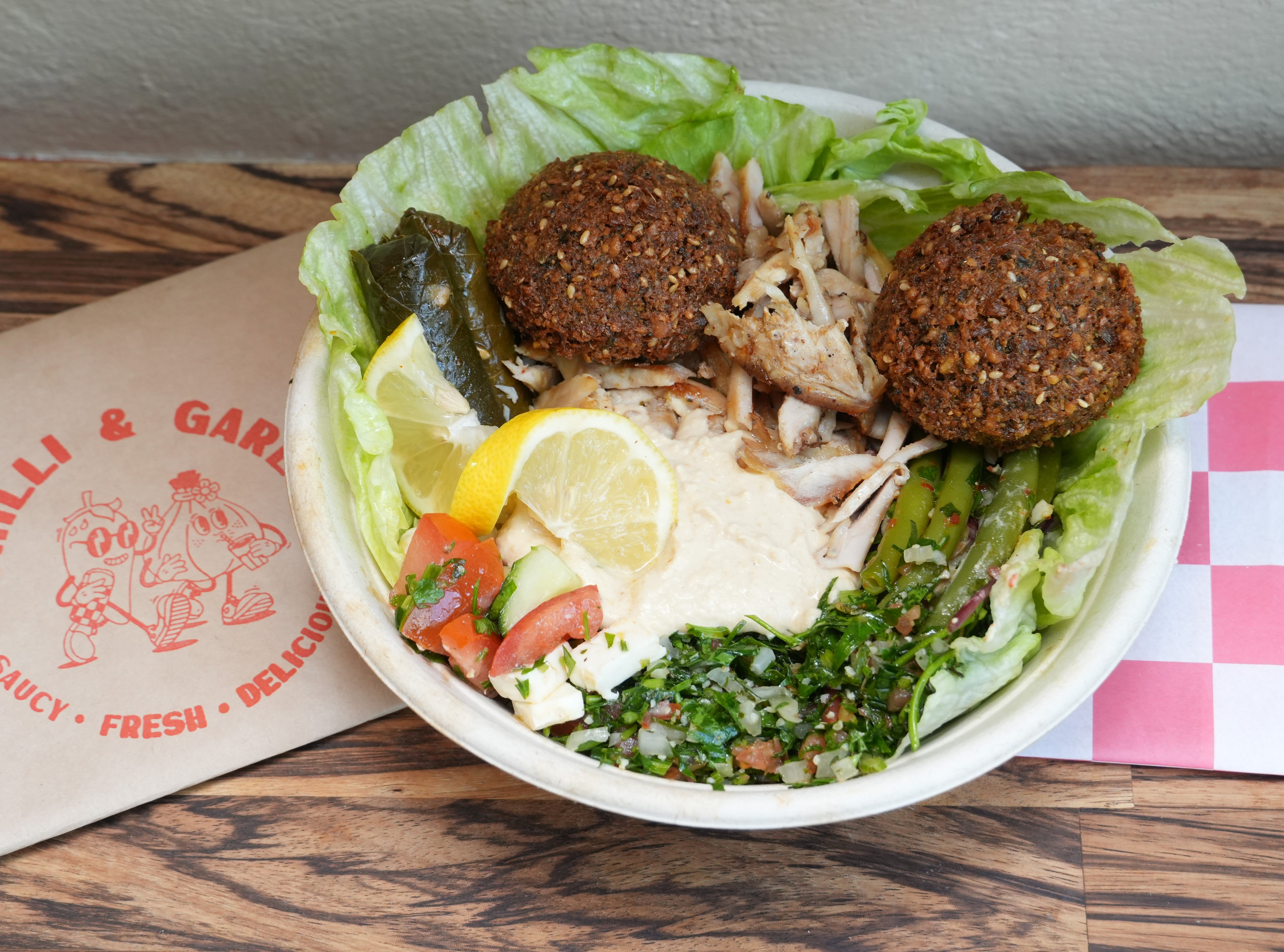 Falafel & Chicken Salad Bowl