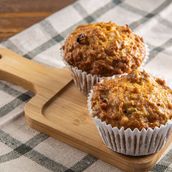 Homemade Carrot-Apple Vegan Muffin