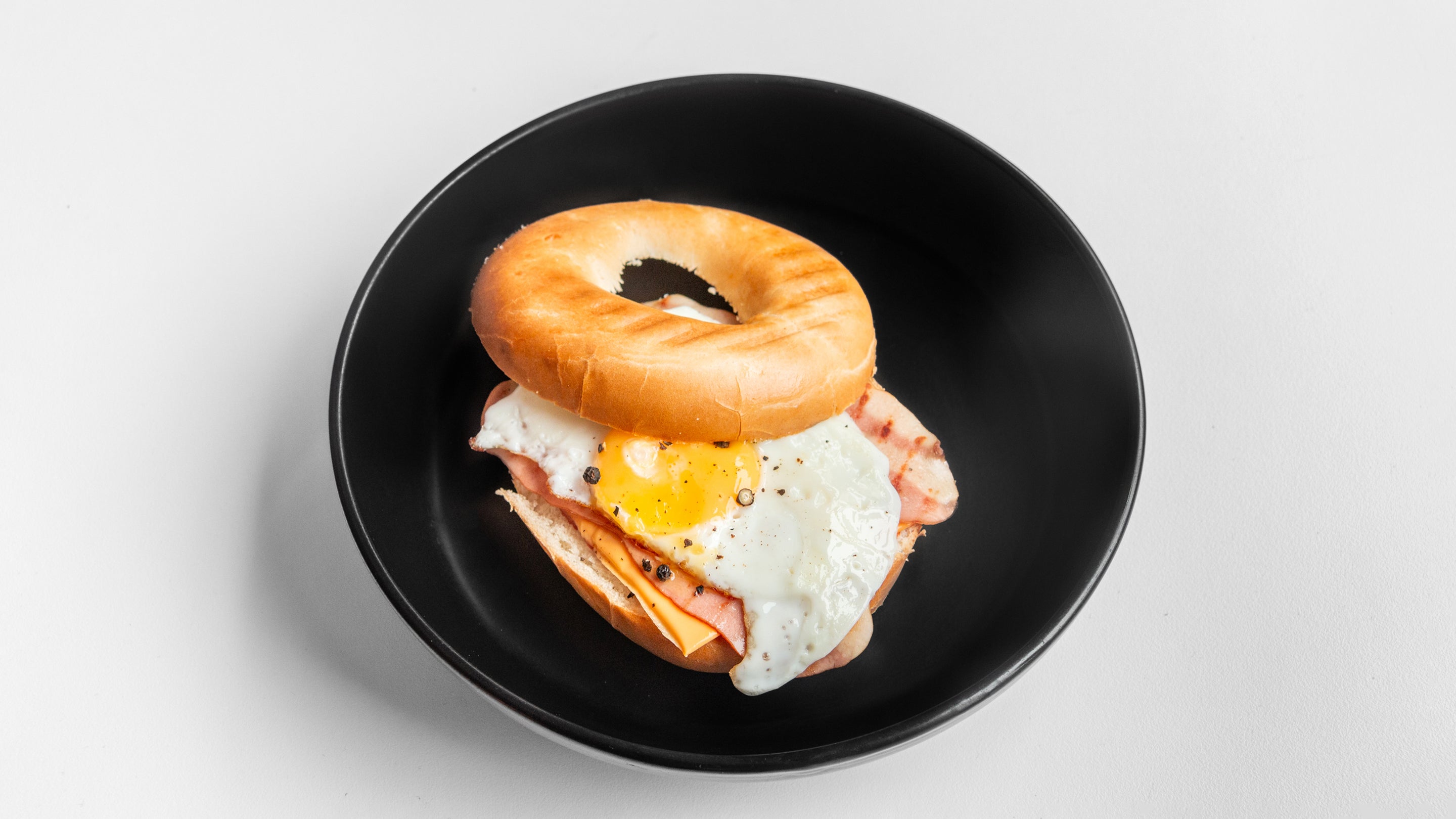 Loaded Bagel with Turkey Rasher
