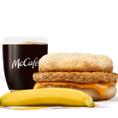 Chicken Sausage McMuffin Meal with Banana