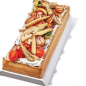 Cheese and Roasted Vegetables Pie