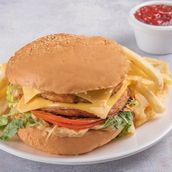 double chicken burger