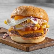 Eggs & Cheese Burger Platter