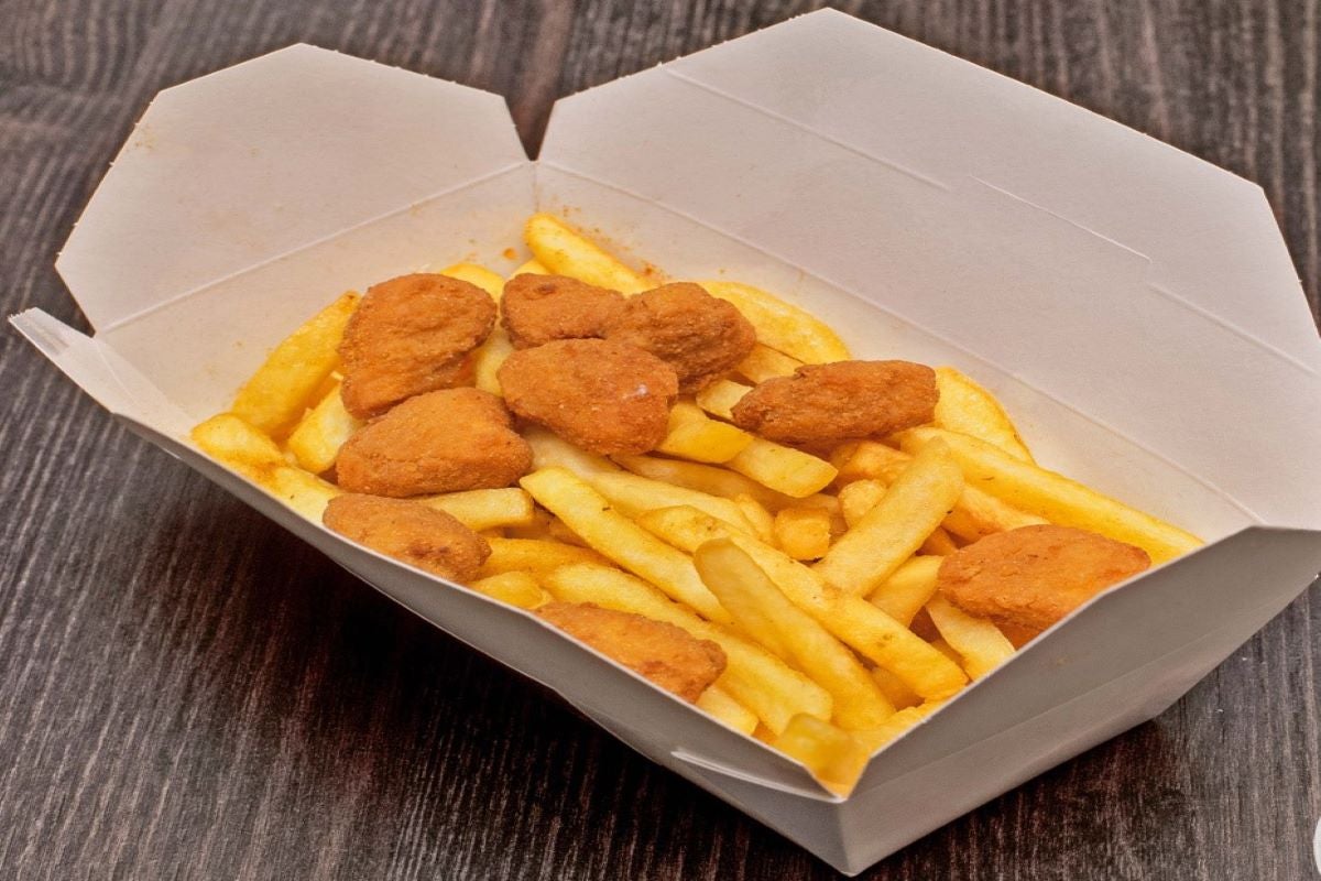 Popcorn Chicken With Chips