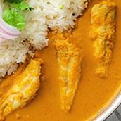 Bangladeshi Catla Fish Rice Curry