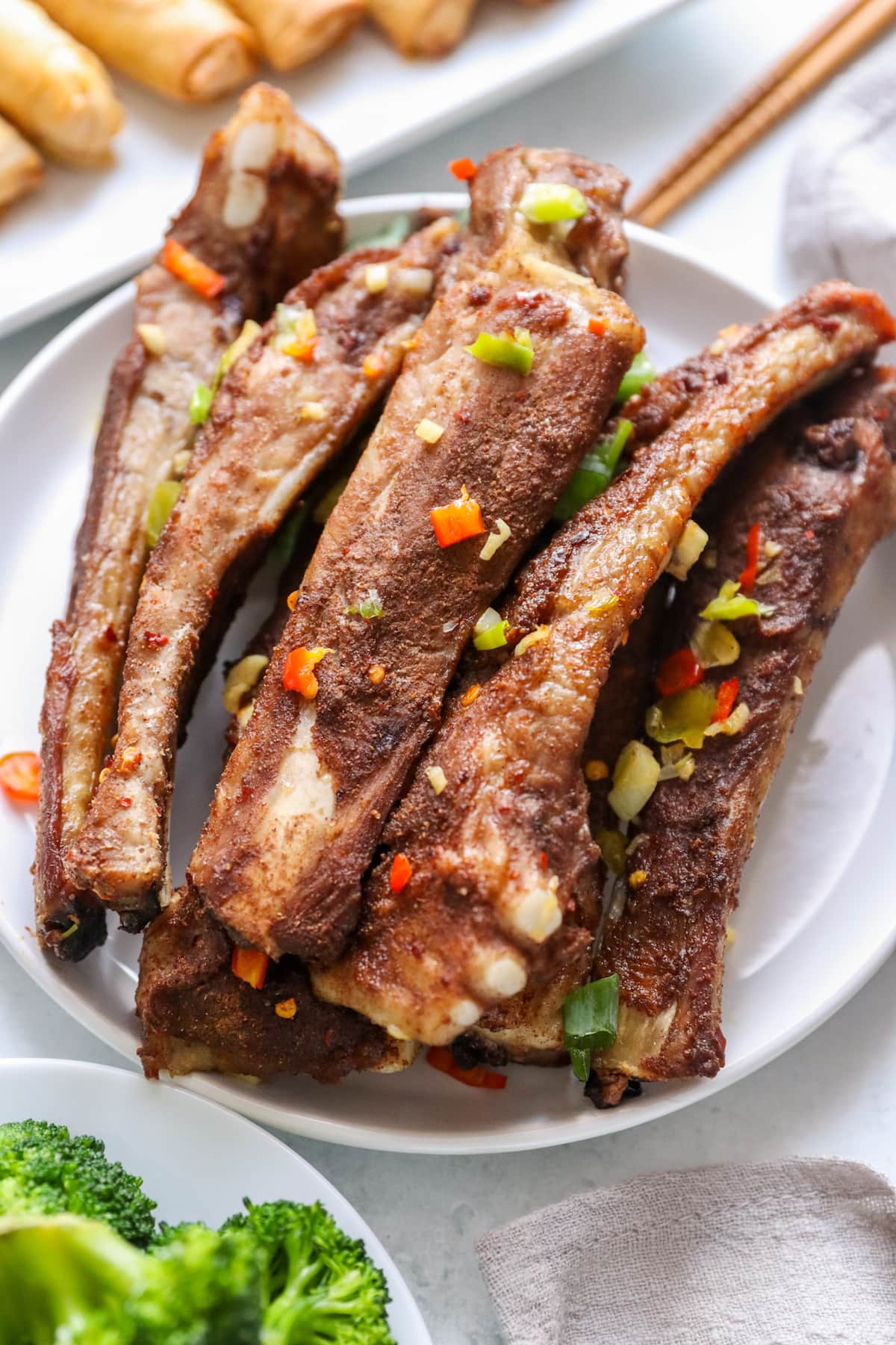 Egg Fried Rice, Spare Ribs, and Chips in Any Sauce